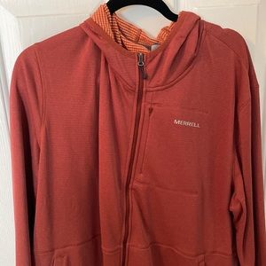 Merrell Geotex Performance Hoodie, Mens Rust color xxl